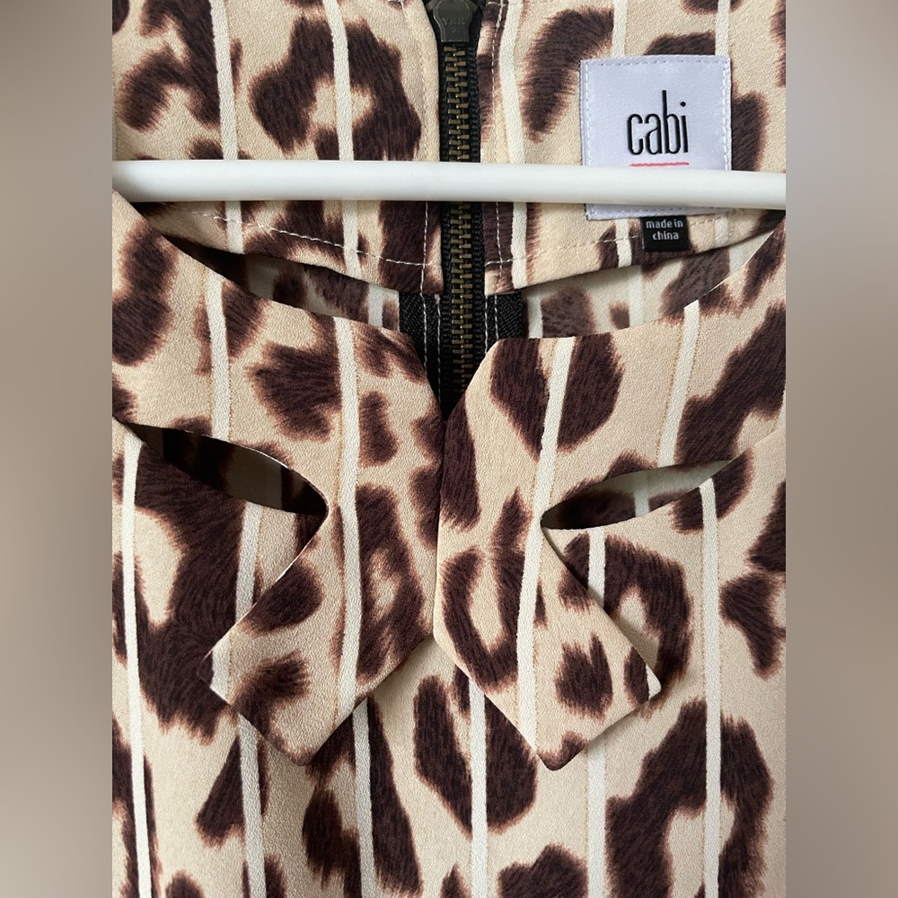 Cabi Leopard / Cheetah Print Blouse Top - Picture 7 of 11